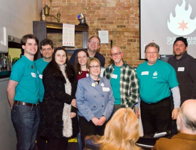 group photo of the Skepticamp planning committee, 2012